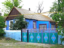 13.6.2006 - Blaue Huser nrdlich von Mikolajew