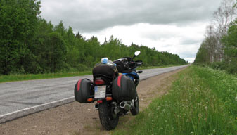 4.6.2009, auf der M-9 von Moskau nach Westen
